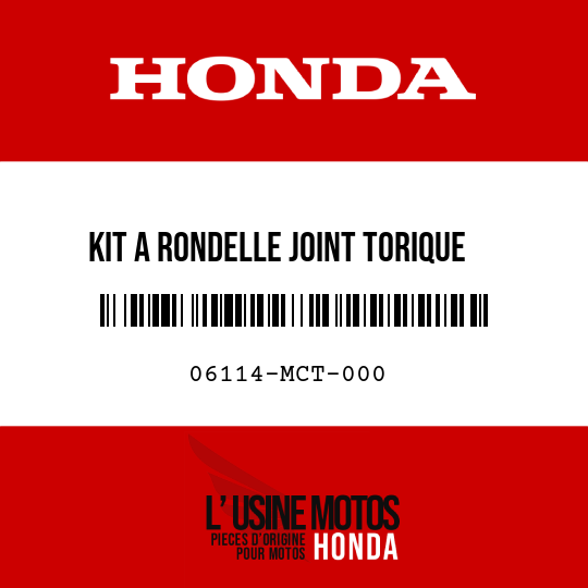 image de 06114-MCT-000 KIT A RONDELLE JOINT TORIQUE