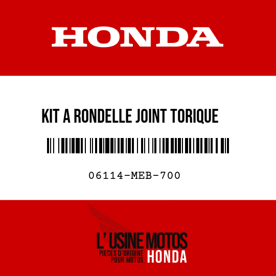 image de 06114-MEB-700 KIT A RONDELLE JOINT TORIQUE
