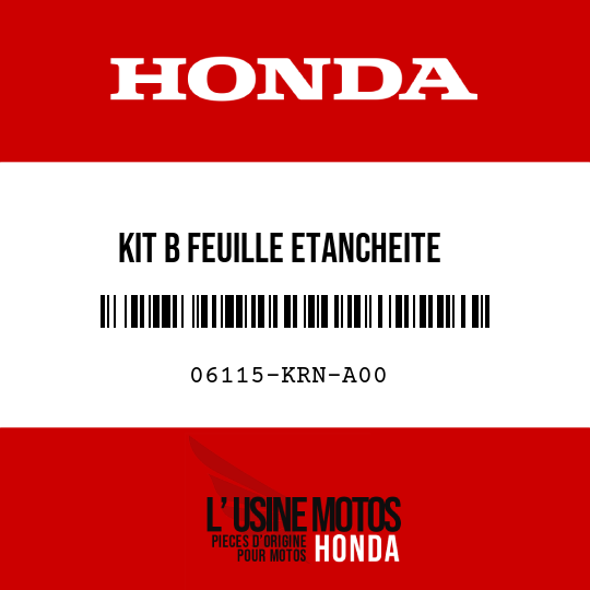 image de 06115-KRN-A00 KIT B FEUILLE ETANCHEITE
