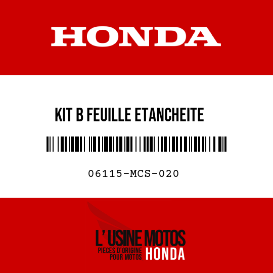 image de 06115-MCS-020 KIT B FEUILLE ETANCHEITE