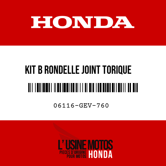 image de 06116-GEV-760 KIT B RONDELLE JOINT TORIQUE