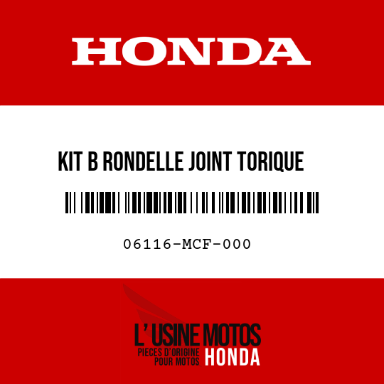 image de 06116-MCF-000 KIT B RONDELLE JOINT TORIQUE