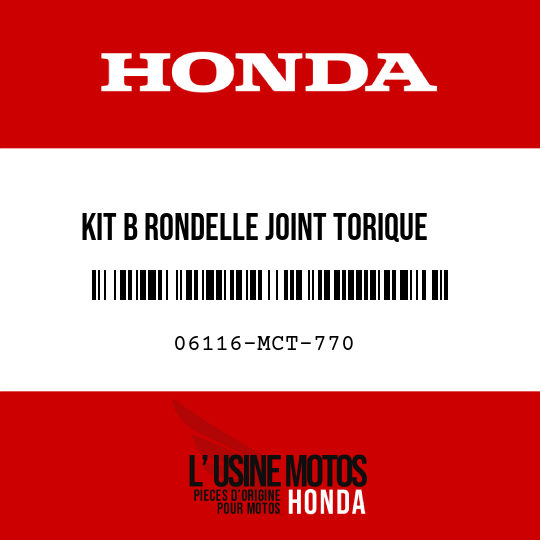 image de 06116-MCT-770 KIT B RONDELLE JOINT TORIQUE