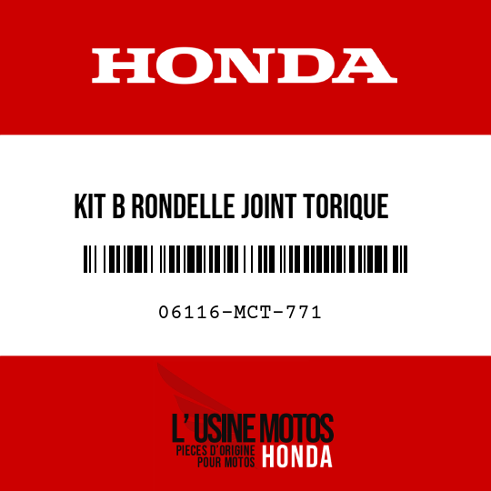 image de 06116-MCT-771 KIT B RONDELLE JOINT TORIQUE
