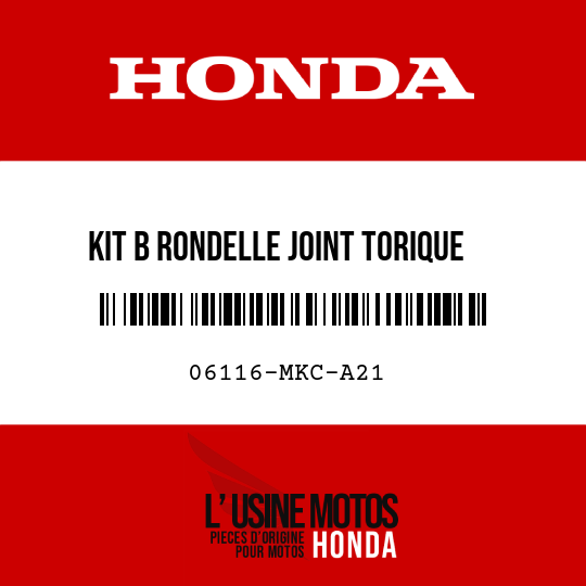 image de 06116-MKC-A21 KIT B RONDELLE JOINT TORIQUE