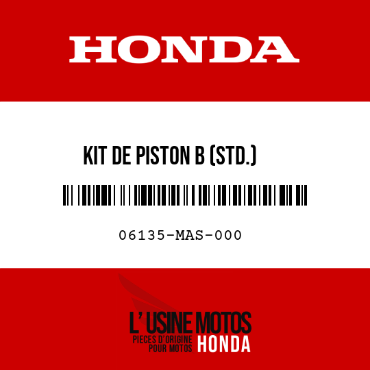 image de 06135-MAS-000 KIT DE PISTON B (STD.)