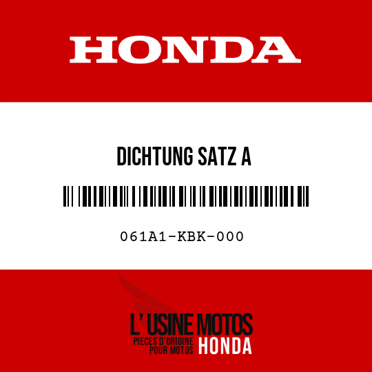 image de 061A1-KBK-000 DICHTUNG SATZ A