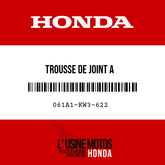 image de 061A1-KW3-622 TROUSSE DE JOINT A