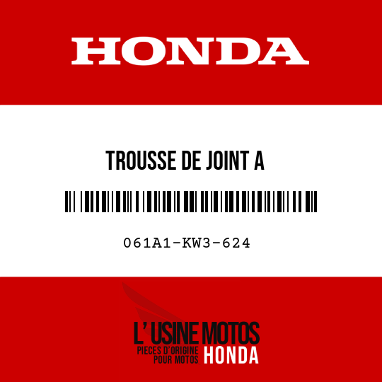 image de 061A1-KW3-624 TROUSSE DE JOINT A