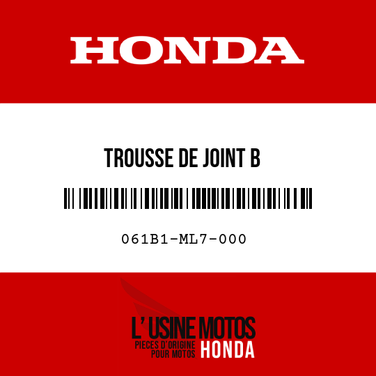 image de 061B1-ML7-000 TROUSSE DE JOINT B