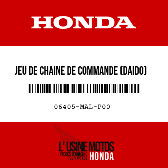 image de 06405-MAL-P00 JEU DE CHAINE DE COMMANDE (DAIDO) (DID525HV-112L-120L)