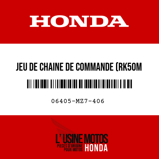 image de 06405-MZ7-406 JEU DE CHAINE DE COMMANDE (RK50M FOZ1-102L-120L)