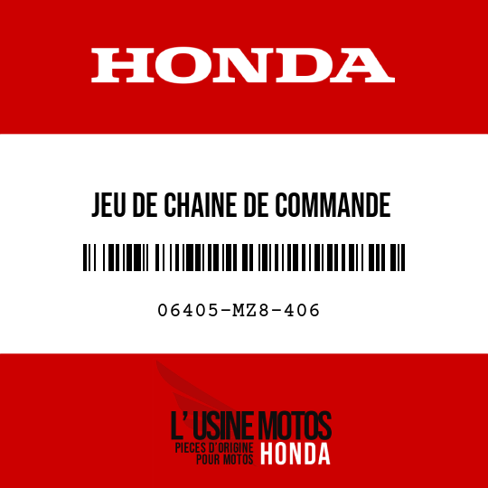 image de 06405-MZ8-406 JEU DE CHAINE DE COMMANDE (DID525V8-102L-120L)