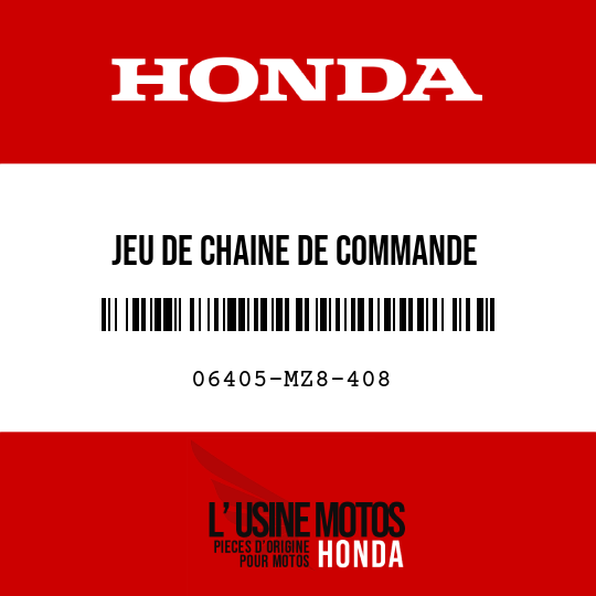 image de 06405-MZ8-408 JEU DE CHAINE DE COMMANDE (DID525V8-102L-120L)
