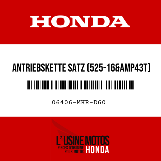 image de 06406-MKR-D60 ANTRIEBSKETTE SATZ (525-16&amp43T) (STANDARDVERB 120L)