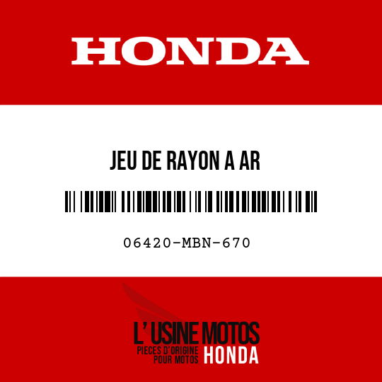 image de 06420-MBN-670 JEU DE RAYON A AR