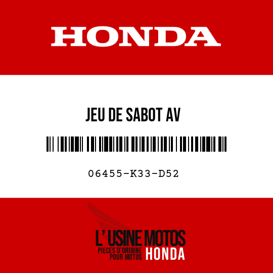 image de 06455-K33-D52 JEU DE SABOT AV