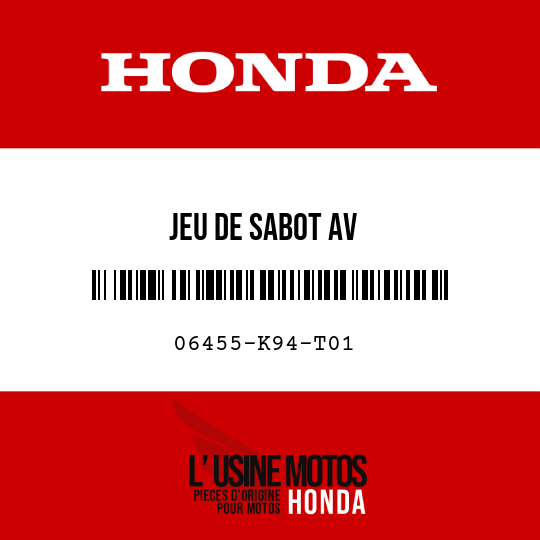 image de 06455-K94-T01 JEU DE SABOT AV