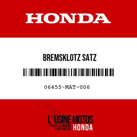 image de 06455-MAT-006 BREMSKLOTZ SATZ