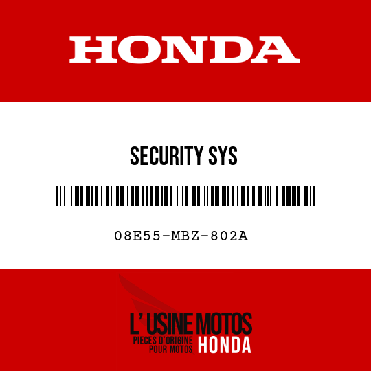 image de 08E55-MBZ-802A SECURITY SYS