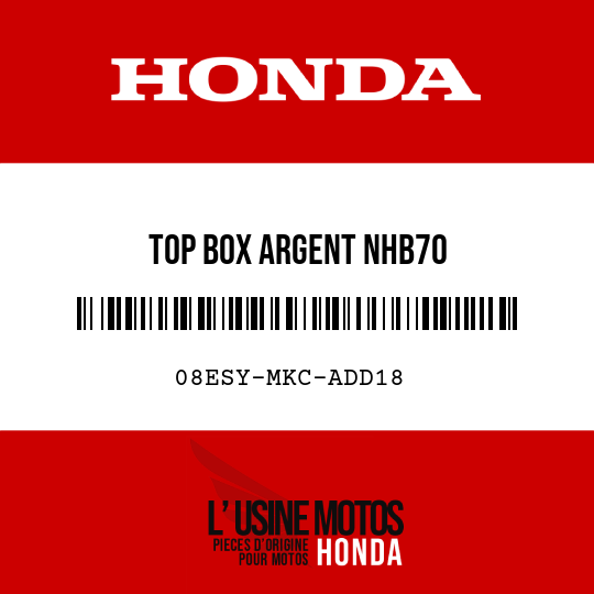image de 08ESY-MKC-ADD18 TOP BOX ARGENT NHB70