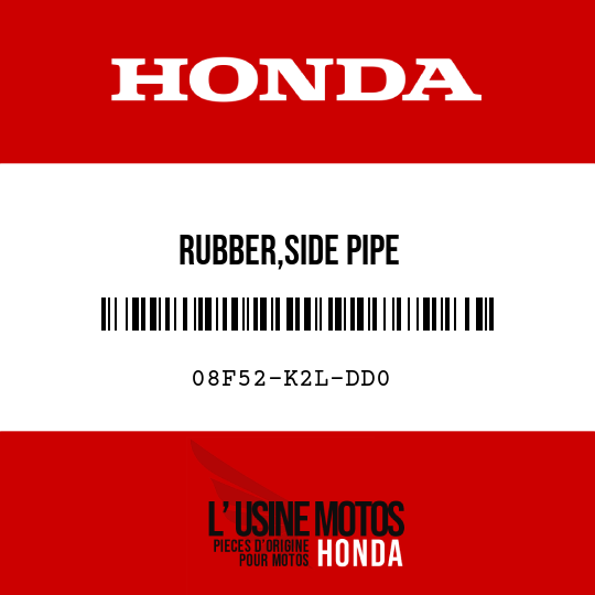 image de 08F52-K2L-DD0 RUBBER,SIDE PIPE
