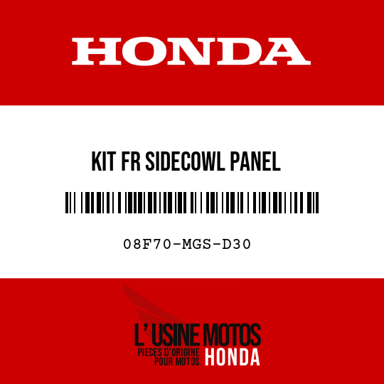 image de 08F70-MGS-D30 KIT FR SIDECOWL PANEL