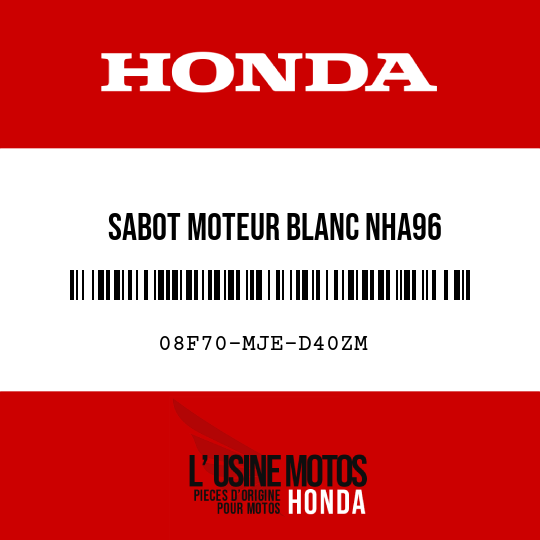 image de 08F70-MJE-D40ZM SABOT MOTEUR BLANC NHA96