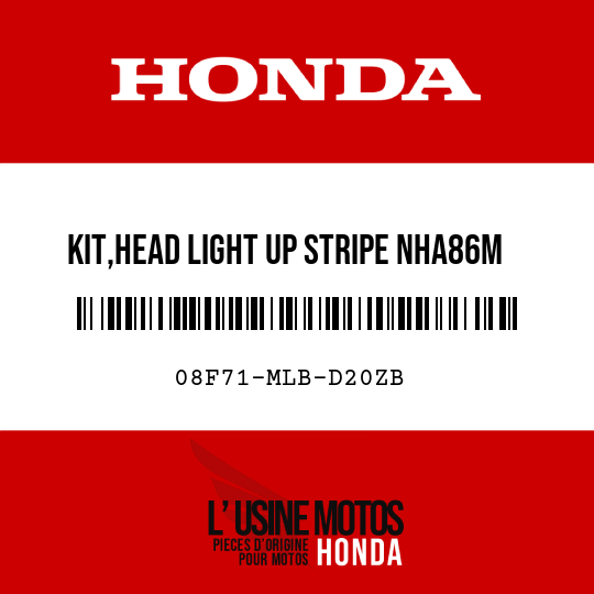 image de 08F71-MLB-D20ZB KIT,HEAD LIGHT UP STRIPE NHA86M
