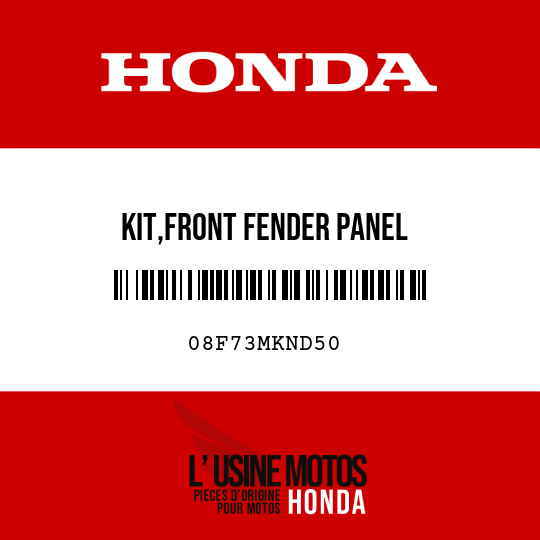 image de 08F73MKND50 KIT,FRONT FENDER PANEL