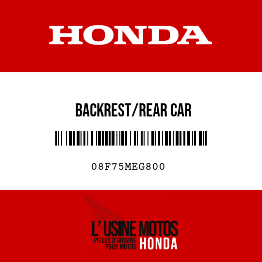 image de 08F75MEG800 BACKREST/REAR CAR