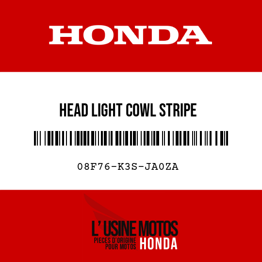 image de 08F76-K3S-JA0ZA HEAD LIGHT COWL STRIPE