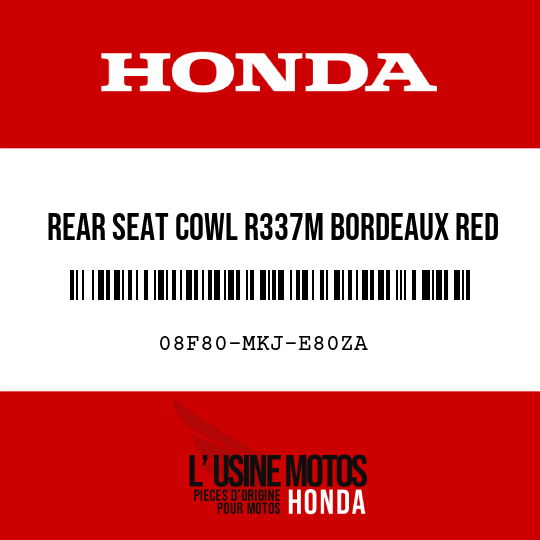 image de 08F80-MKJ-E80ZA REAR SEAT COWL R337M BORDEAUX RED METALLIC