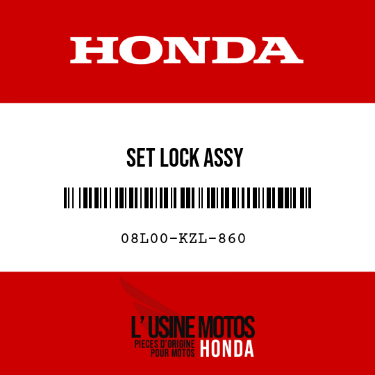 image de 08L00-KZL-860 SET LOCK ASSY