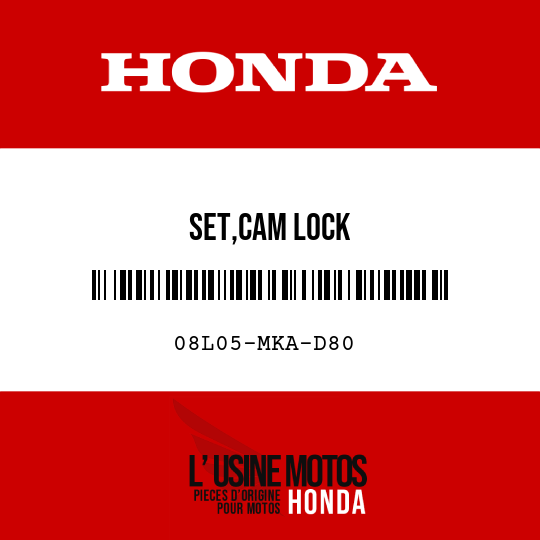 image de 08L05-MKA-D80 SET,CAM LOCK