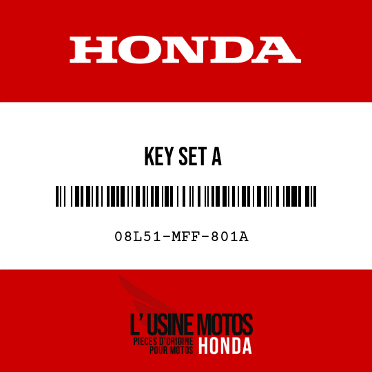 image de 08L51-MFF-801A KEY SET A