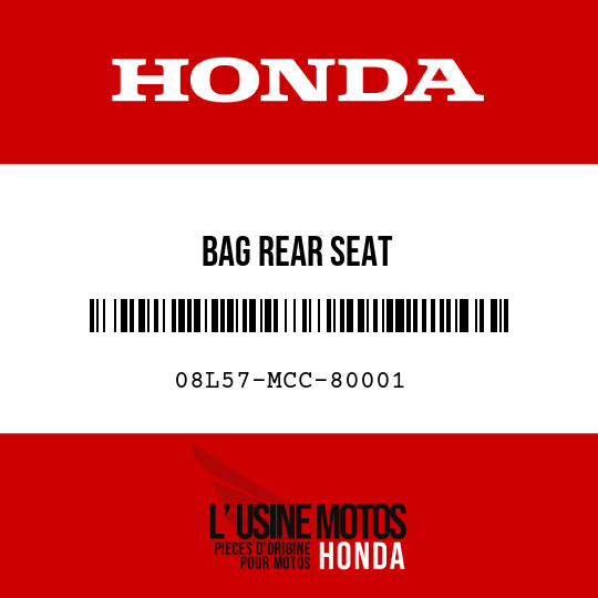 image de 08L57-MCC-80001 BAG REAR SEAT