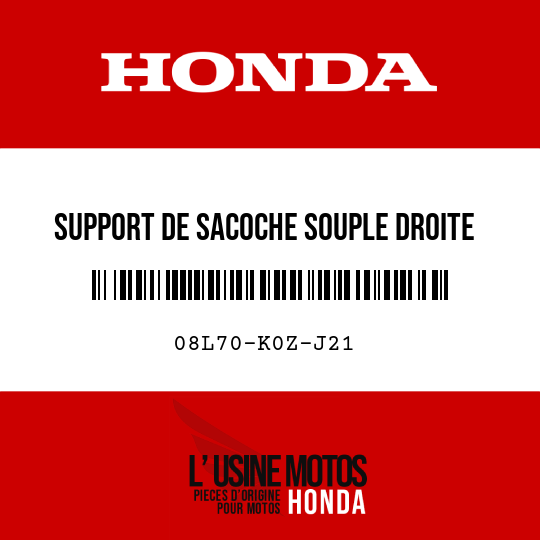 image de 08L70-K0Z-J21 SUPPORT DE SACOCHE SOUPLE DROITE