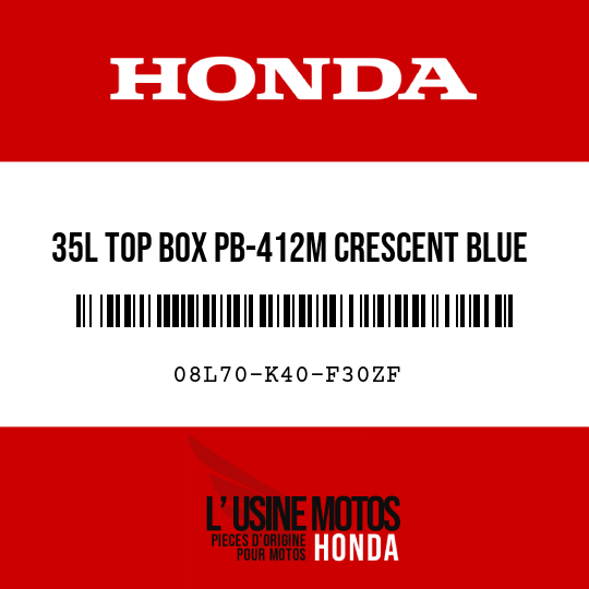 35L TOP BOX PB-412M CRESCENT BLUE METALLIC