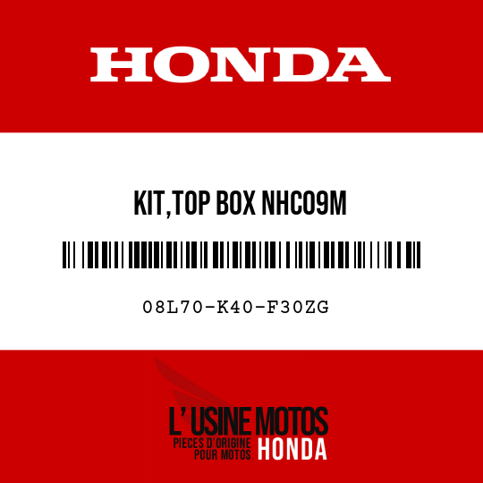 image de 08L70-K40-F30ZG KIT,TOP BOX NHC09M