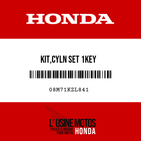 image de 08M71KZL841 KIT,CYLN SET 1KEY