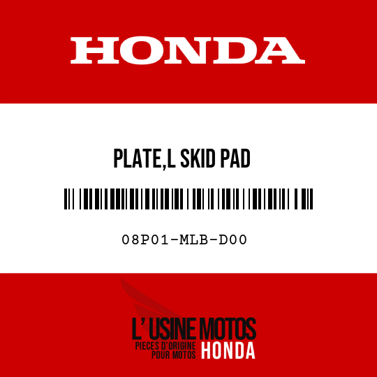 image de 08P01-MLB-D00 PLATE,L SKID PAD