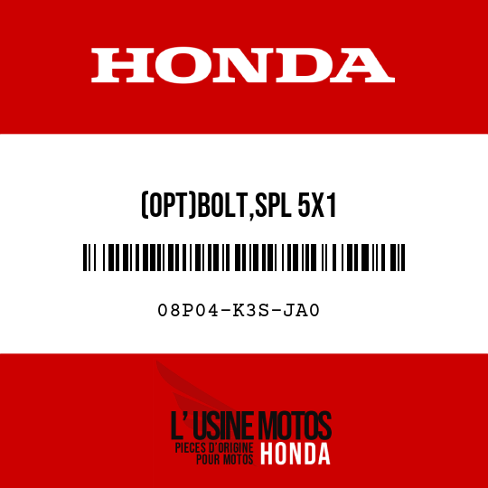 image de 08P04-K3S-JA0 (OPT)BOLT,SPL 5X1