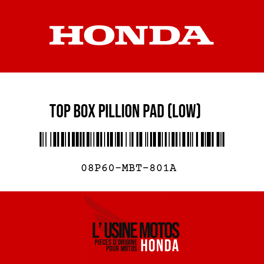 image de 08P60-MBT-801A TOP BOX PILLION PAD (LOW)