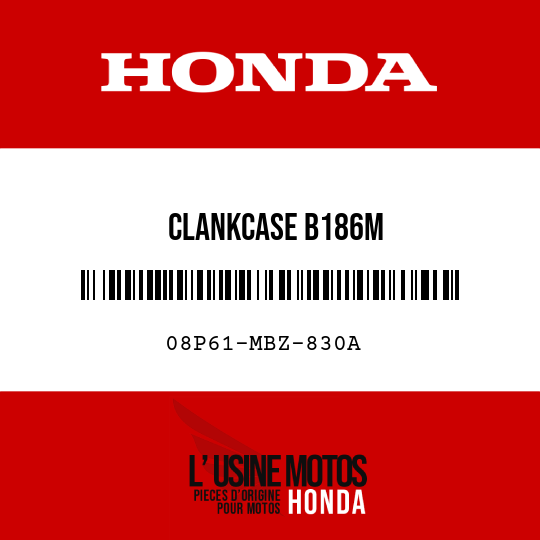 image de 08P61-MBZ-830A CLANKCASE B186M
