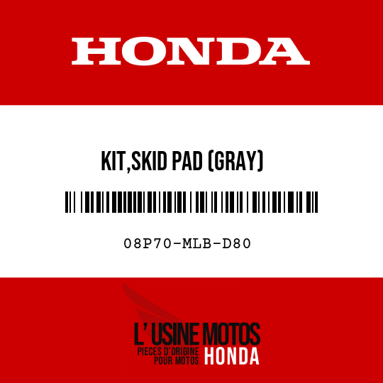 image de 08P70-MLB-D80 KIT,SKID PAD (GRAY)