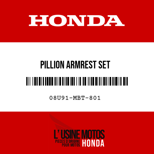 image de 08U91-MBT-801 PILLION ARMREST SET