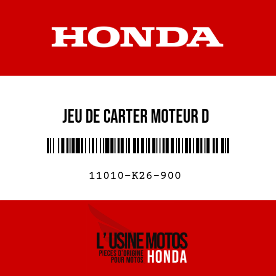 image de 11010-K26-900 JEU DE CARTER MOTEUR D