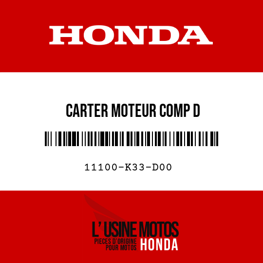 image de 11100-K33-D00 CARTER MOTEUR COMP D