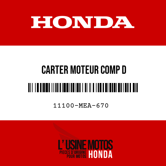 image de 11100-MEA-670 CARTER MOTEUR COMP D